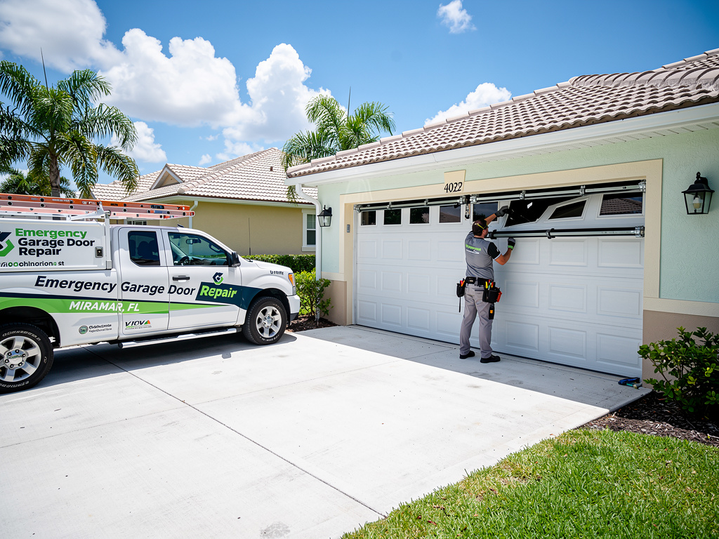 Emergency Garage Door Repair Services During Hurricane Season in Miramar, FL
